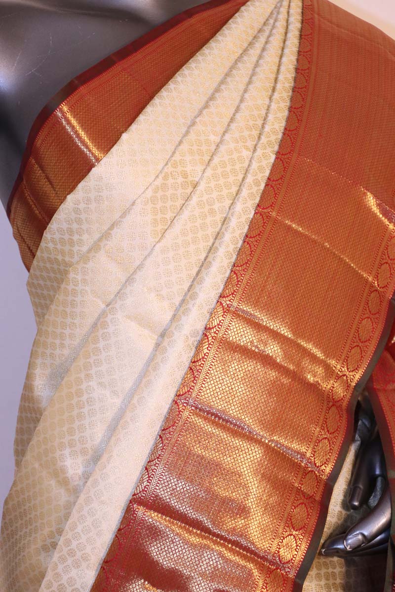 Exquisite Grand Wedding Zari Brocade Kanjeevaram Silk Saree AI214494
